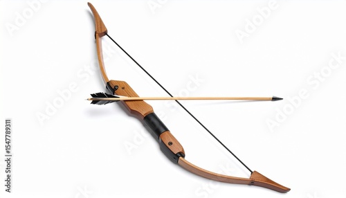 bow and arrows on white background
