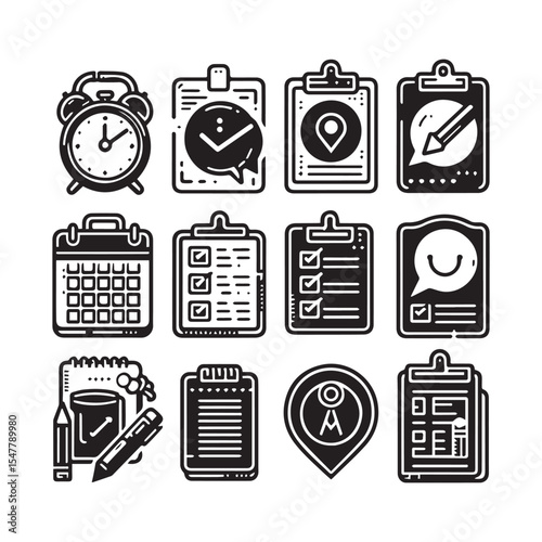 Comprehensive Target Icons Collection Featuring Aim, Goal Setting, Business Success, Accuracy, Purpose Direction, Arrow Hitting Center, Strategic Focus, and Challenge Achievement Symbols in Vector For