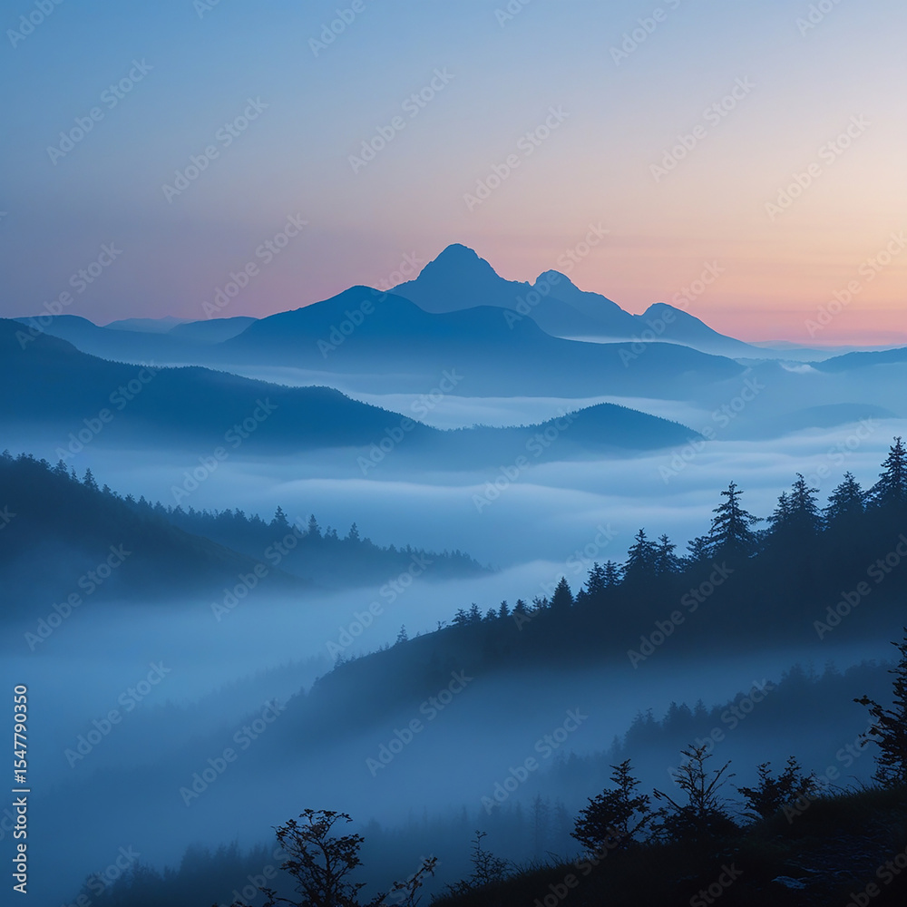 Obraz premium sunrise over the mountains