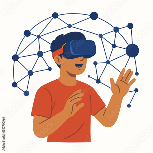technology that discusses digital networks and future technology connectivity. vectors and silhouettes