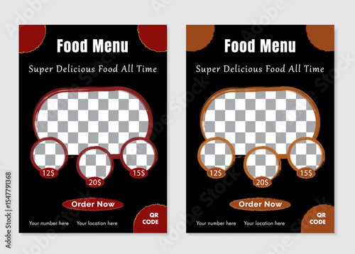 Restaurant flyer, food flyer/ food menu, restaurant poster/ banner design template for print or social media post or online promotion