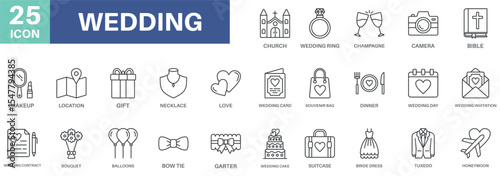 Wedding Pack Icon Set Element For Design