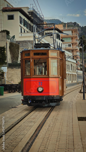 Wallpaper Mural vintage Tram in the Majorcan town of Soller Torontodigital.ca