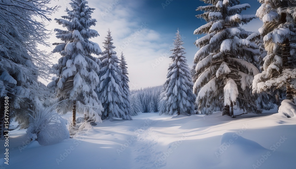 Fototapeta premium snow trees