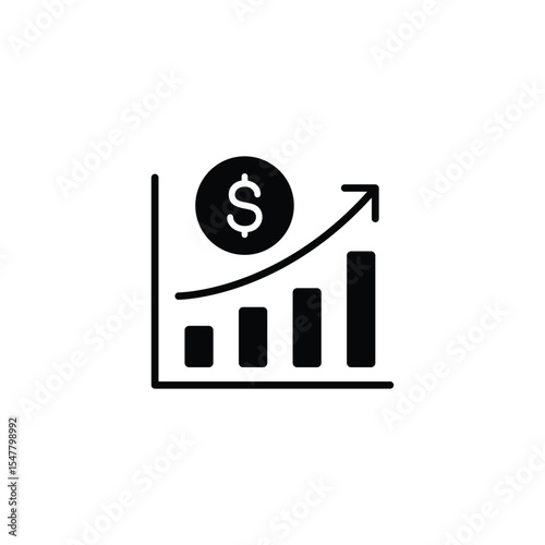 Illustrates financial growth, showing an upward trend in profit and revenue