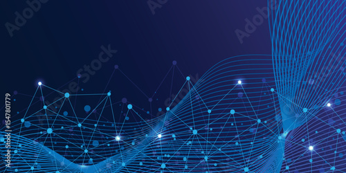 Abstract plexus background with connected lines and dots