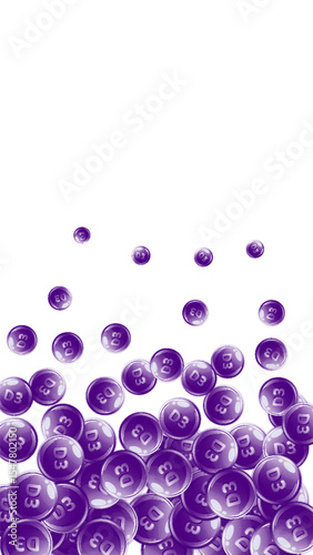 Vitamin D3 round capsules.