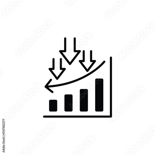 A simple graphic depicting upward trend overcoming downward pressure.