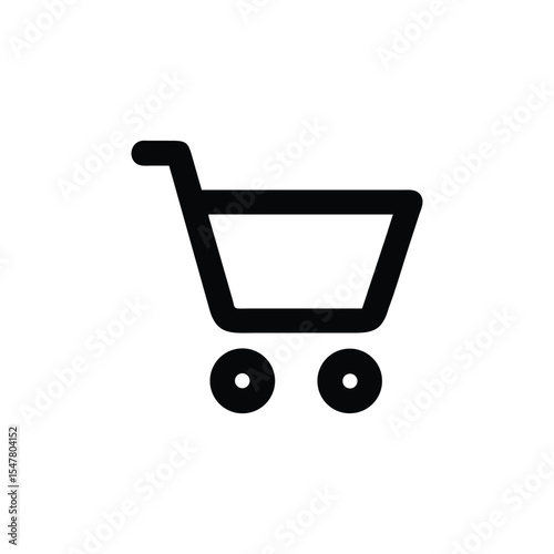 "Minimalist Shopping Cart Icon Design"