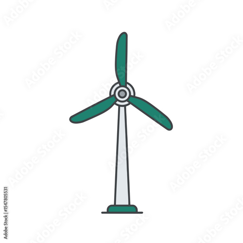 Wind Turbine Icon - Set Green Energy