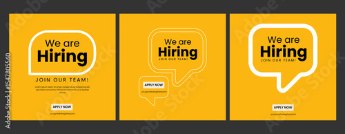 We are hiring job social media posts, ads banner template, Job job vacancy square flyer or web banner Template design  Hiring square banner ads template design for social media post