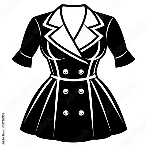 Elegant dress with buttons