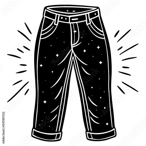 Jeans pants clothing fashion denim style apparel isolated on white background