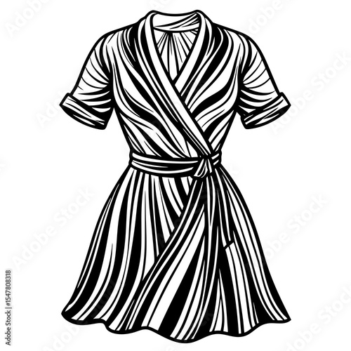 elegant dress on a white background