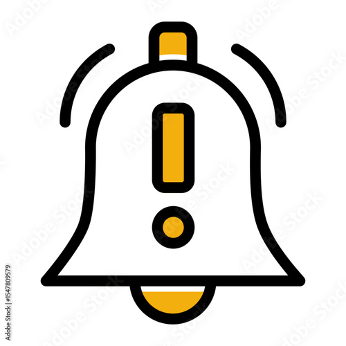Alert Signal Icon - Outline Color Lineal Style for Warning Systems.