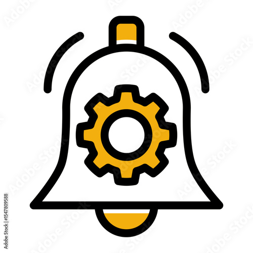 Alert Configuration Icon - Outline Color Lineal Style for System Preferences.