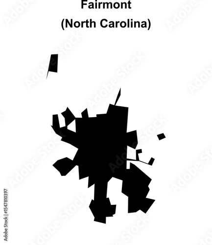 Fairmont (North Carolina) blank outline map