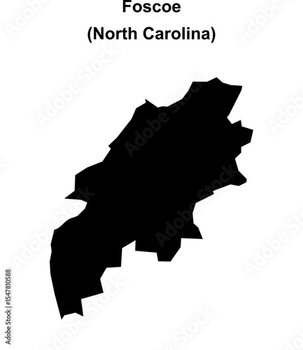 Foscoe (North Carolina) blank outline map