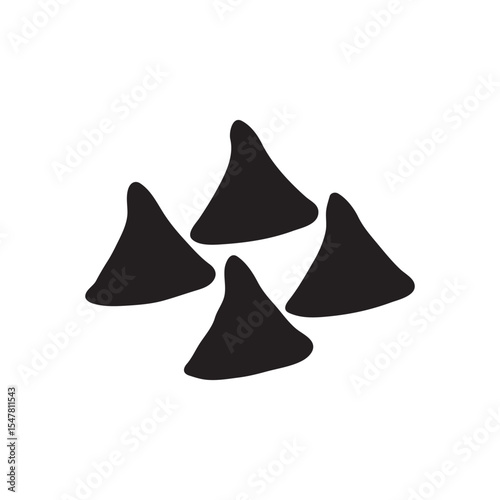 Samosa Silhouette Vector Set – Indian Street Food Icon