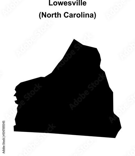 Lowesville (North Carolina) blank outline map