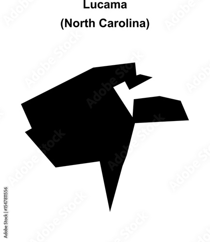 Lucama (North Carolina) blank outline map