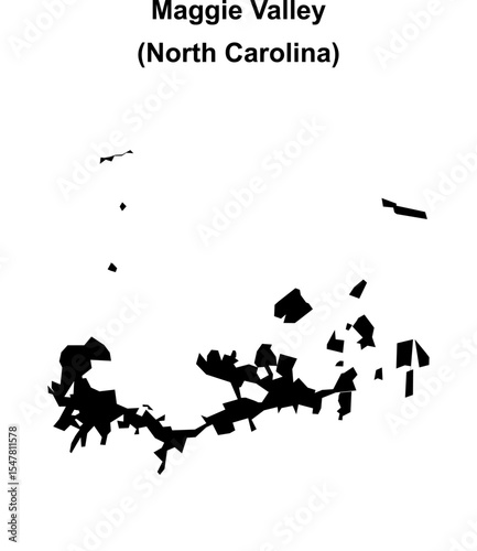 Maggie Valley (North Carolina) blank outline map