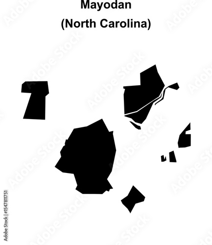 Mayodan (North Carolina) blank outline map