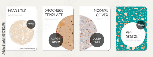 Notebook cover design. Terrazzo abstract