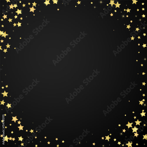 Magic stars vector overlay.  Gold stars scattered