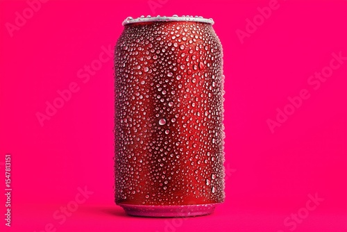 gleaming red soda can embellished