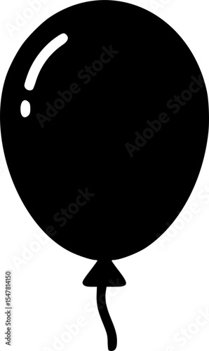 rainbow party balloon icon silhouette vector illustration
