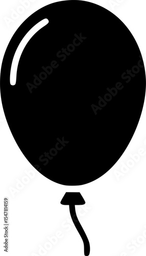 rainbow party balloon icon silhouette vector illustration
