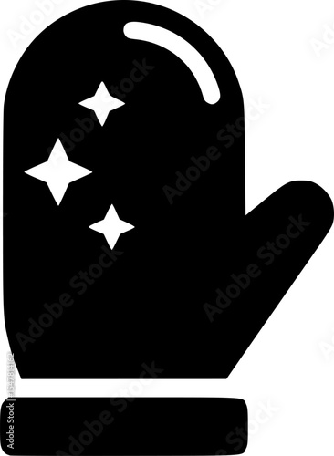 self tanning mitt stencil icon vector illustration
