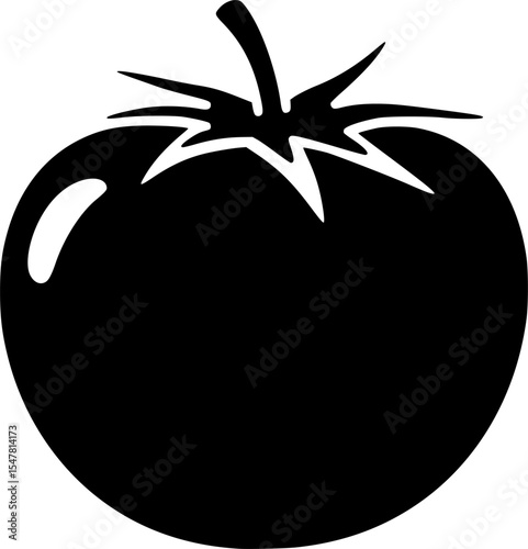 tomato stencil icon vector illustration
