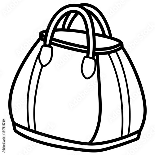 Bag line art vector