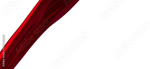 3d render of abstract red cloth falling.