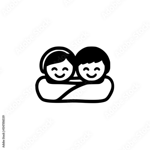 Vector illustration of a joyful childhood icon 