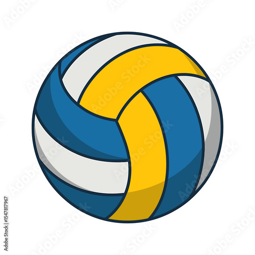Dynamic Digital Illustration Volleyball Design, Sport Icon