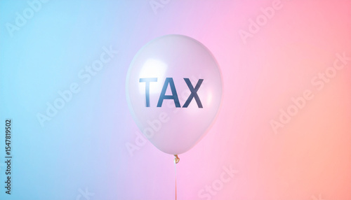 A white balloon with the word 
