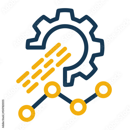 Business Growth Transformation Icon Outline Color Style for Improvement and Scaling.
