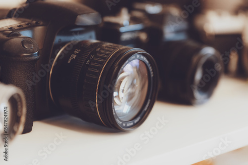 Collection of Both Vintage and Modern Cameras