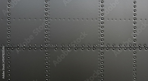 Dark Gray Metal Panel with Rivets