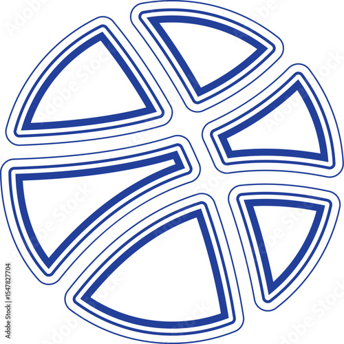 global icon with blue color