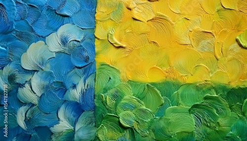 blue green and yellow textured artsy background