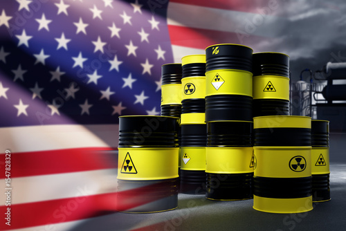 Barrels with nuclear waste....
