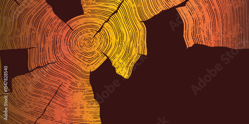 Wood texture frame, wood plank, dark background, vector design
