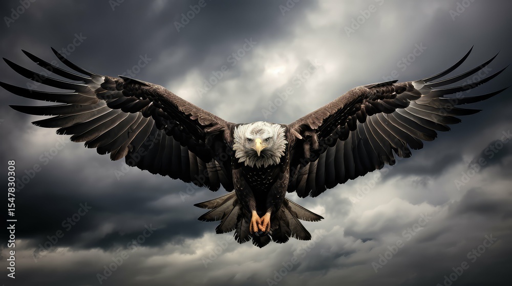 Obraz premium eagle clouds earth