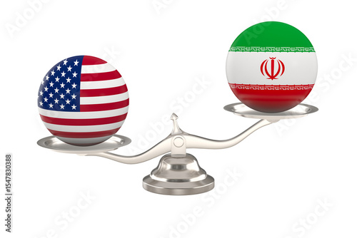 Two balls with flag America...