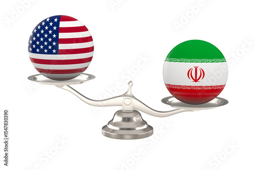 Two balls with flag America...