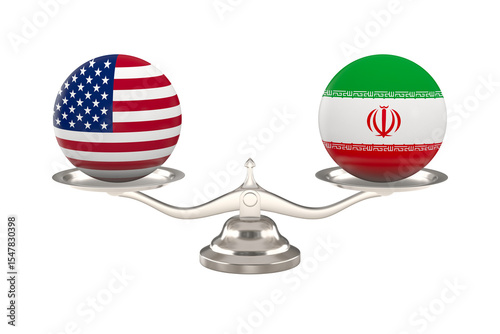 Two balls with flag America...